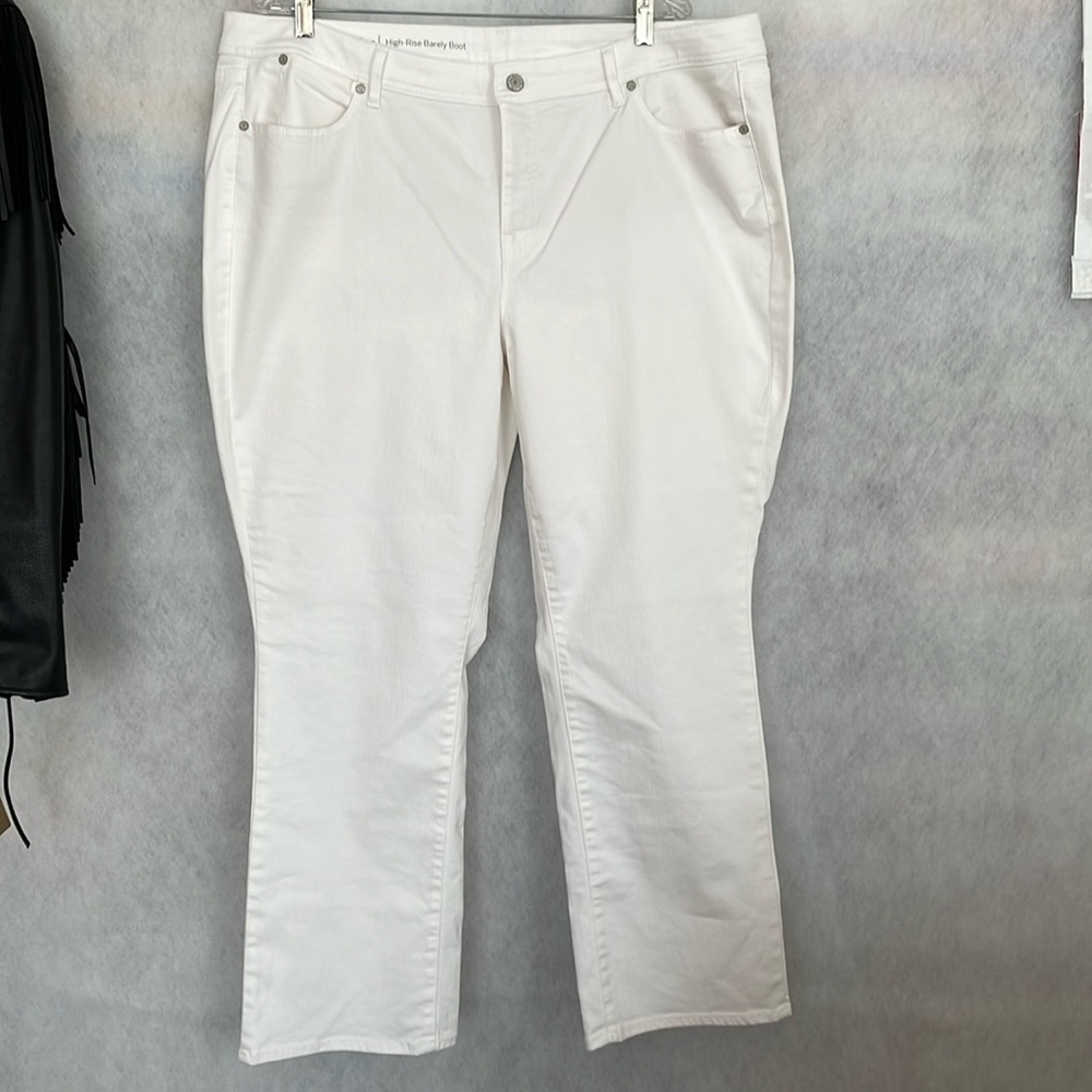 Talbots White High-Rise Barely Boot Pants